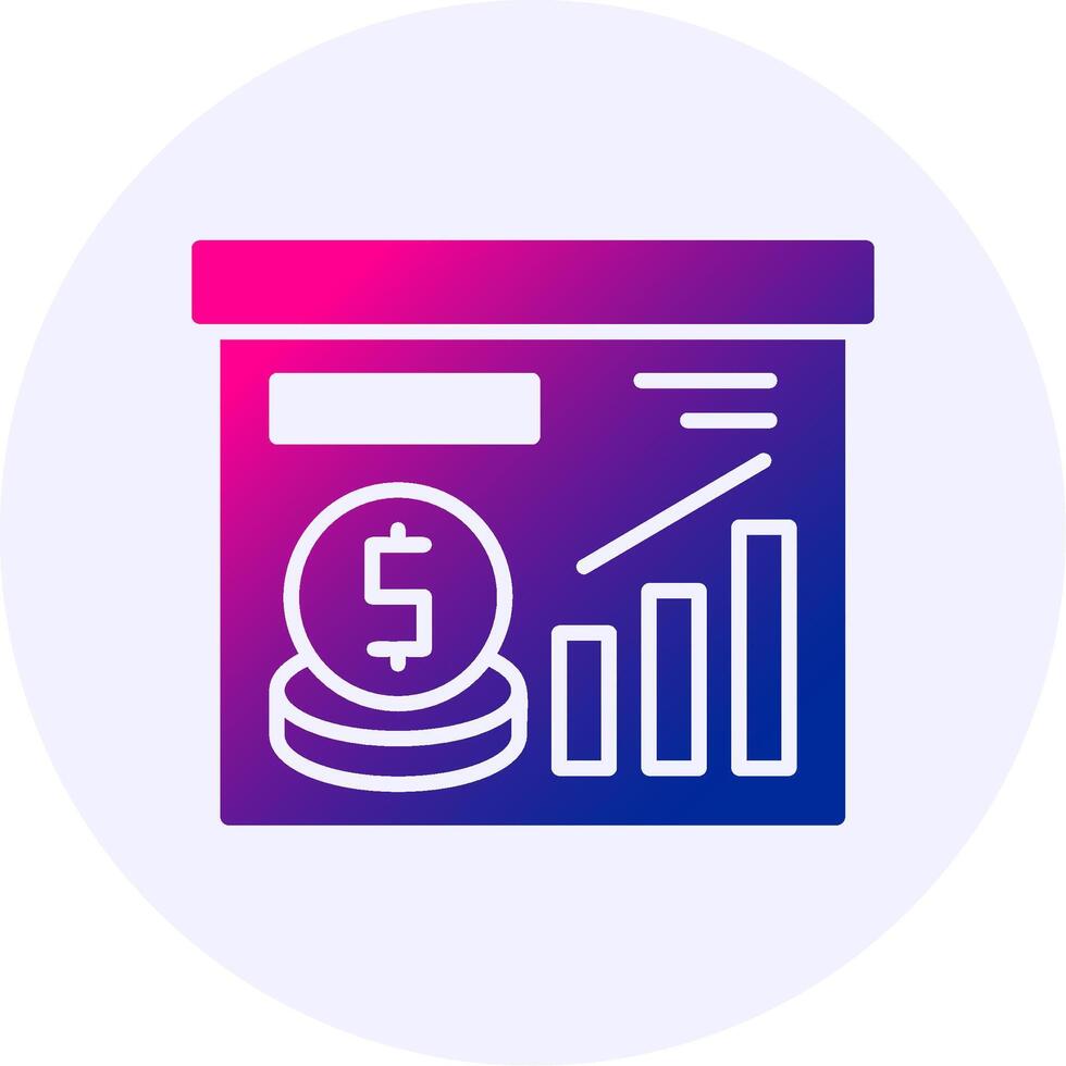 Economic growth Icon Minimal Gradient Style vector