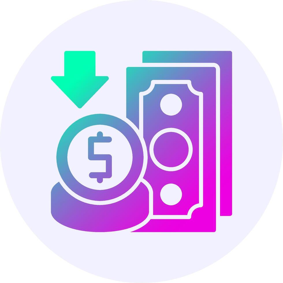 Deflation Icon Minimal Gradient Style vector