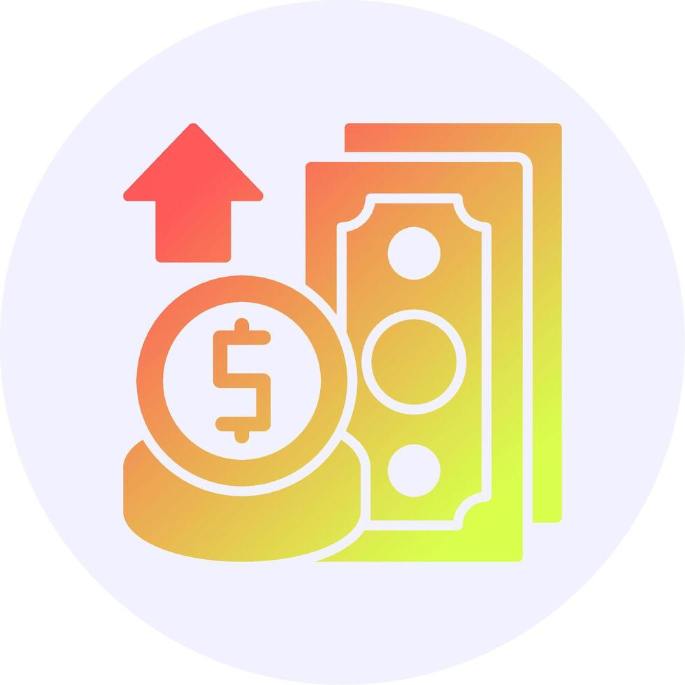 Inflation Icon Minimal Gradient Style vector
