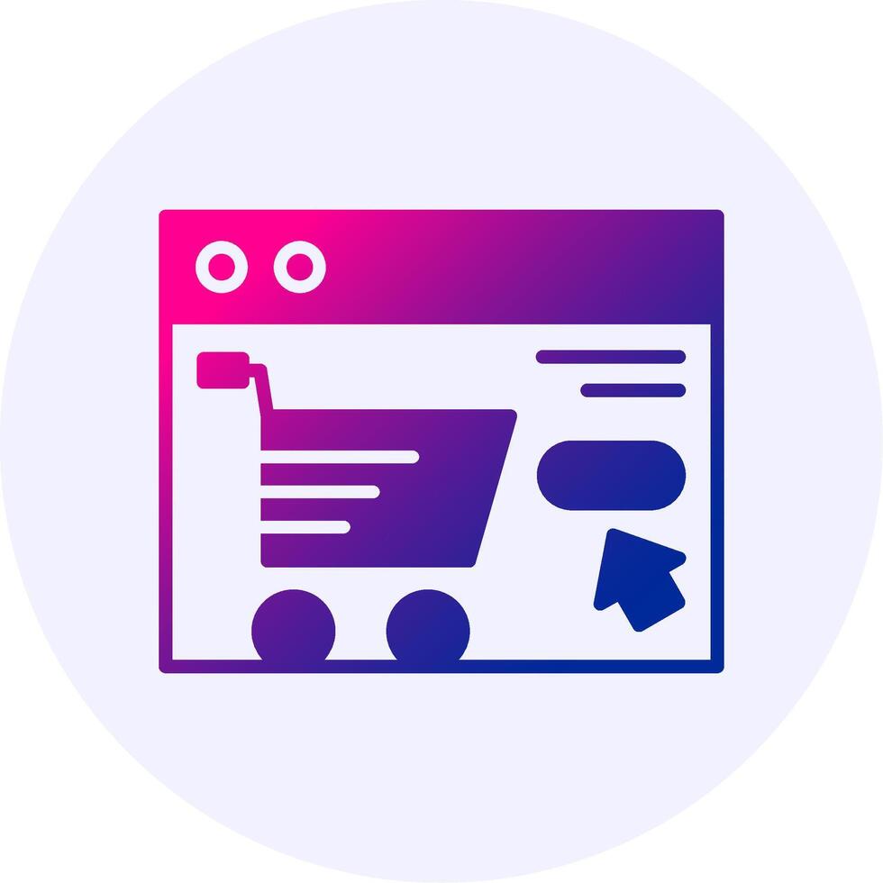 E commerce Icon Minimal Gradient Style Design vector