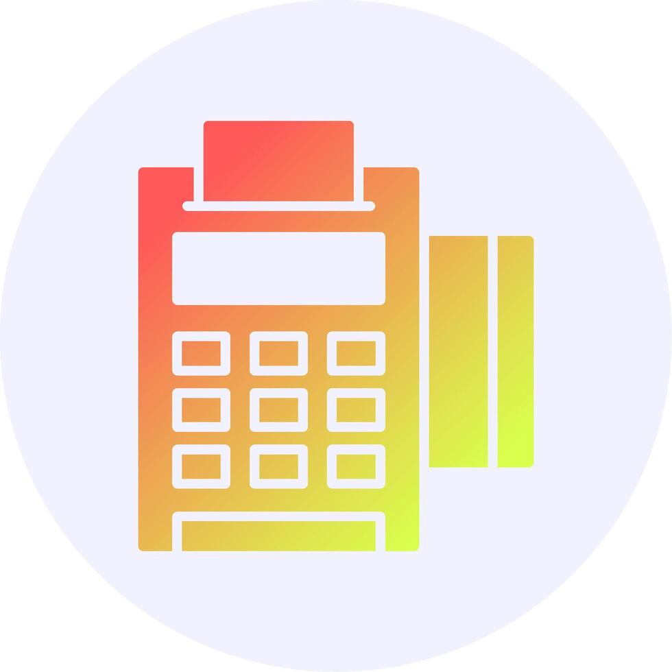 Point of sale POS Machine Gradient Icon vector