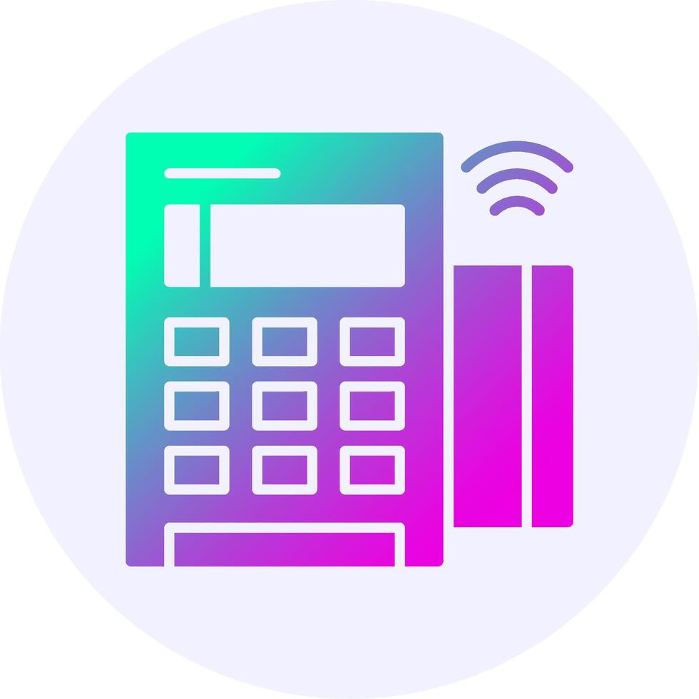 Card reader Icon Minimal Gradient Style vector