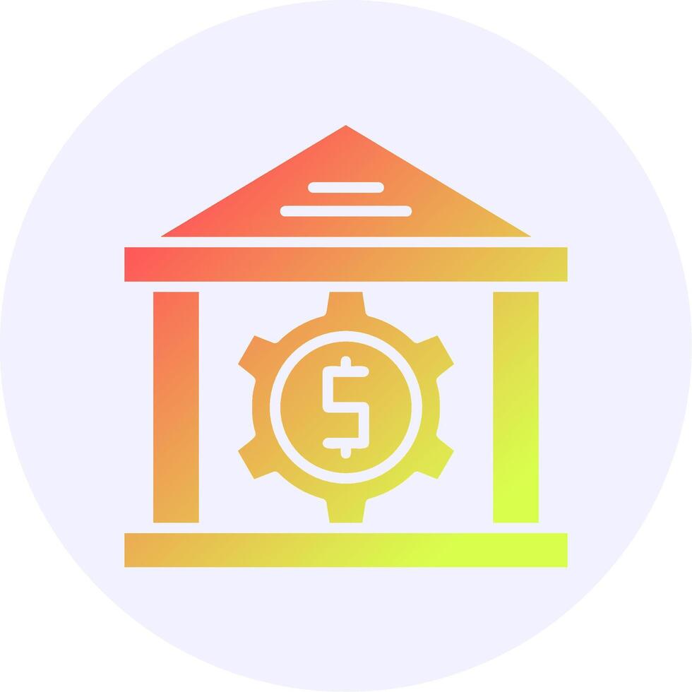 Monetary policy Icon Minimal Gradient Style vector