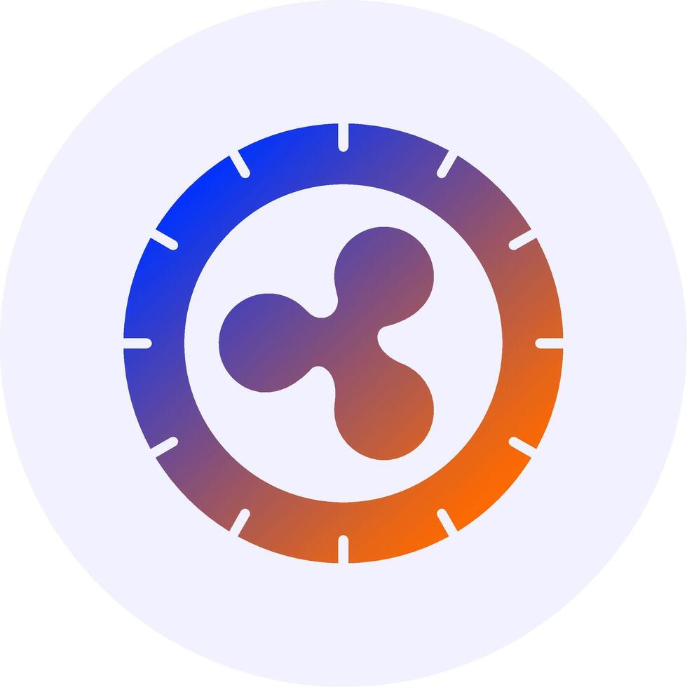 Ripple Icon Minimal Gradient Style vector