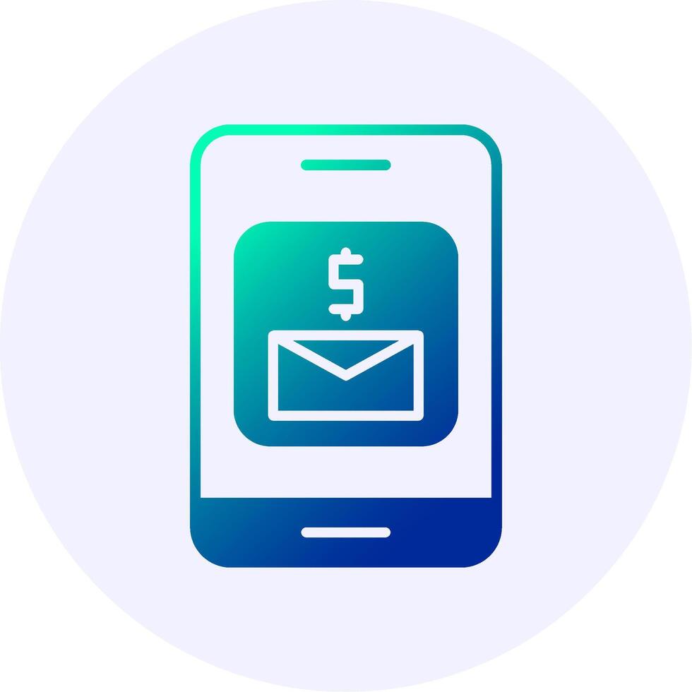 Budgeting app Icon Minimal Gradient Style vector