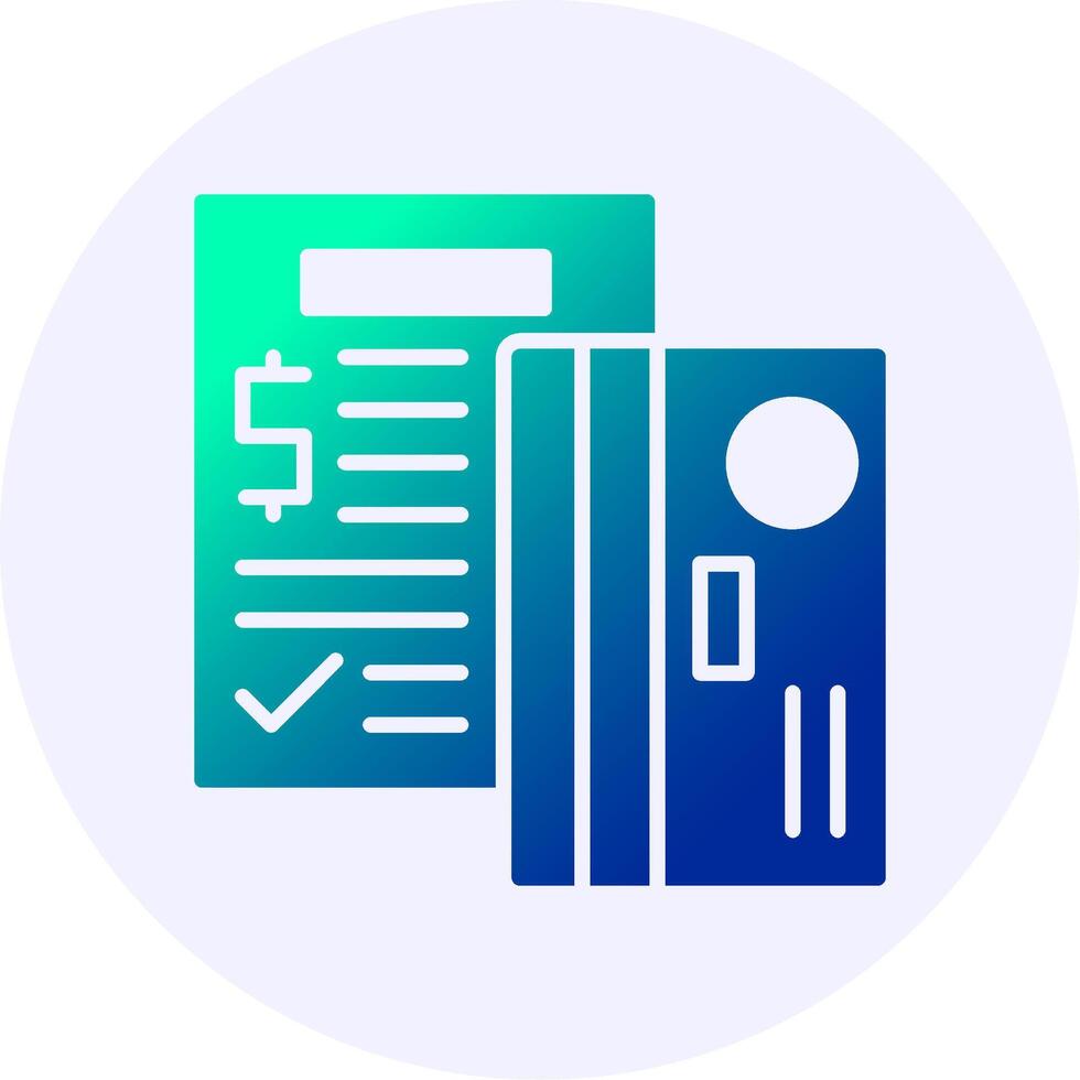 Credit counseling Icon Minimal Gradient Style vector