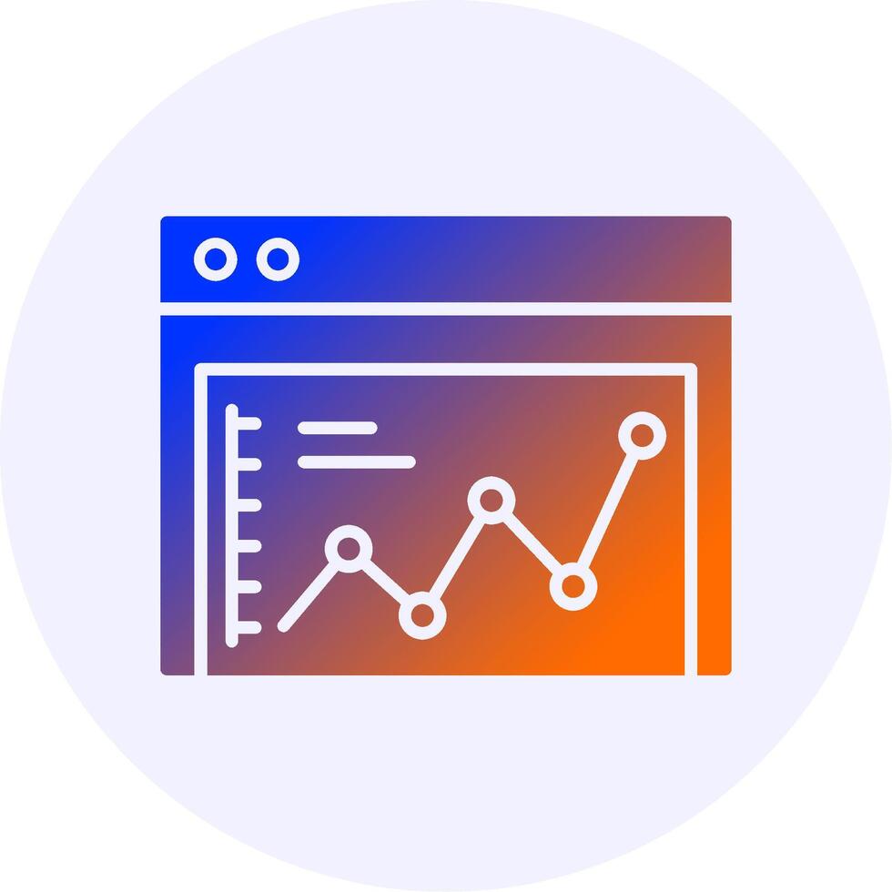 Website Falling Statistics Icon Minimal Gradient Style vector