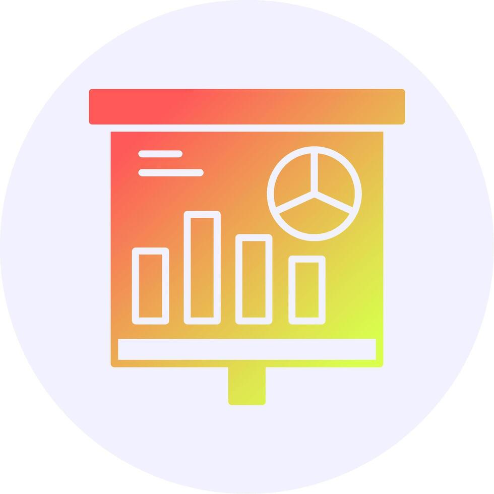 Graphical Representation Icon Minimal Gradient Style vector