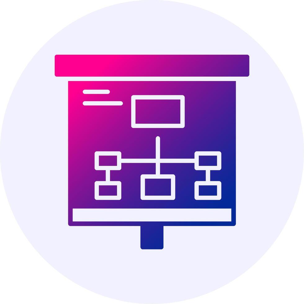 Flowchart Icon Minimal Gradient Style vector
