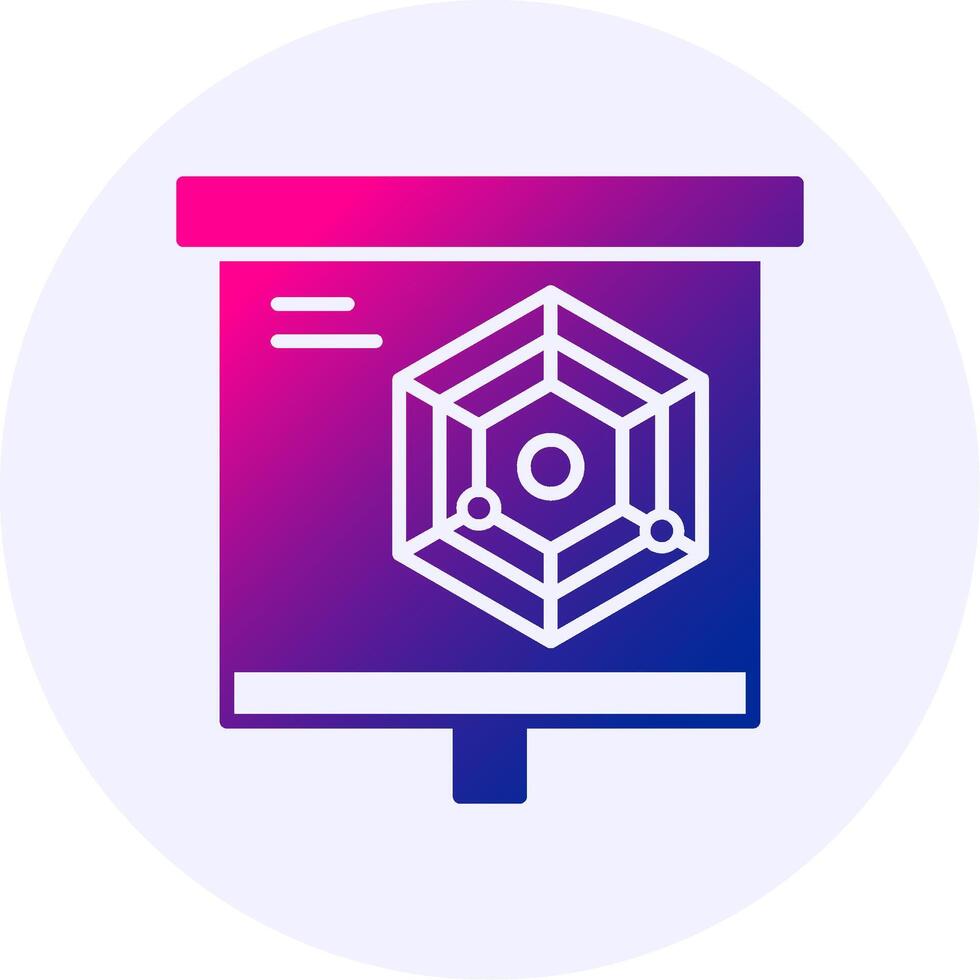 Radar Chart Icon Minimal Gradient Style vector