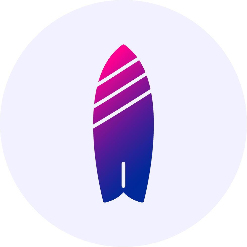 Surfboard Icon Minimal Gradient Style vector