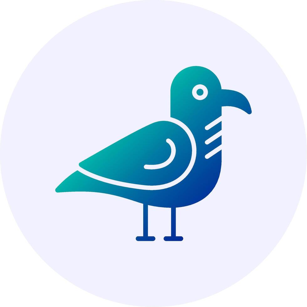 Seagull Icon Minimal Gradient Style vector