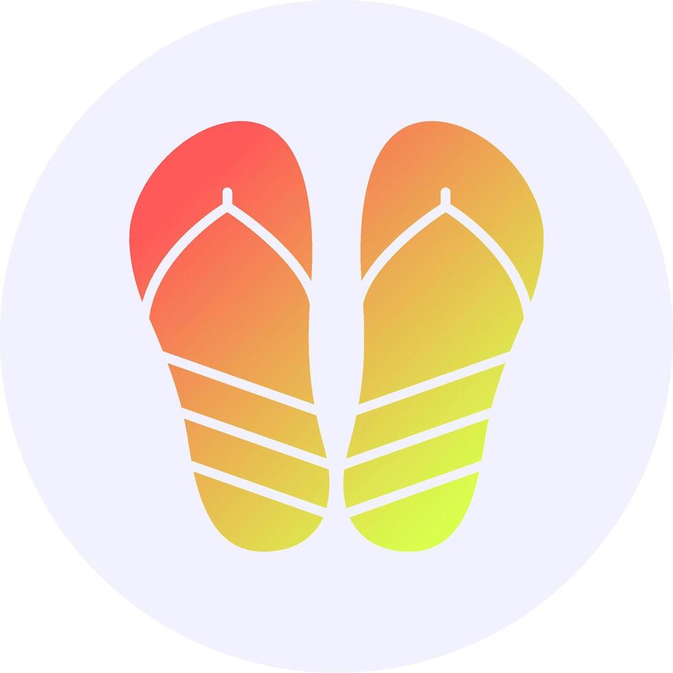 Flip flops Icon Minimal Gradient Style vector