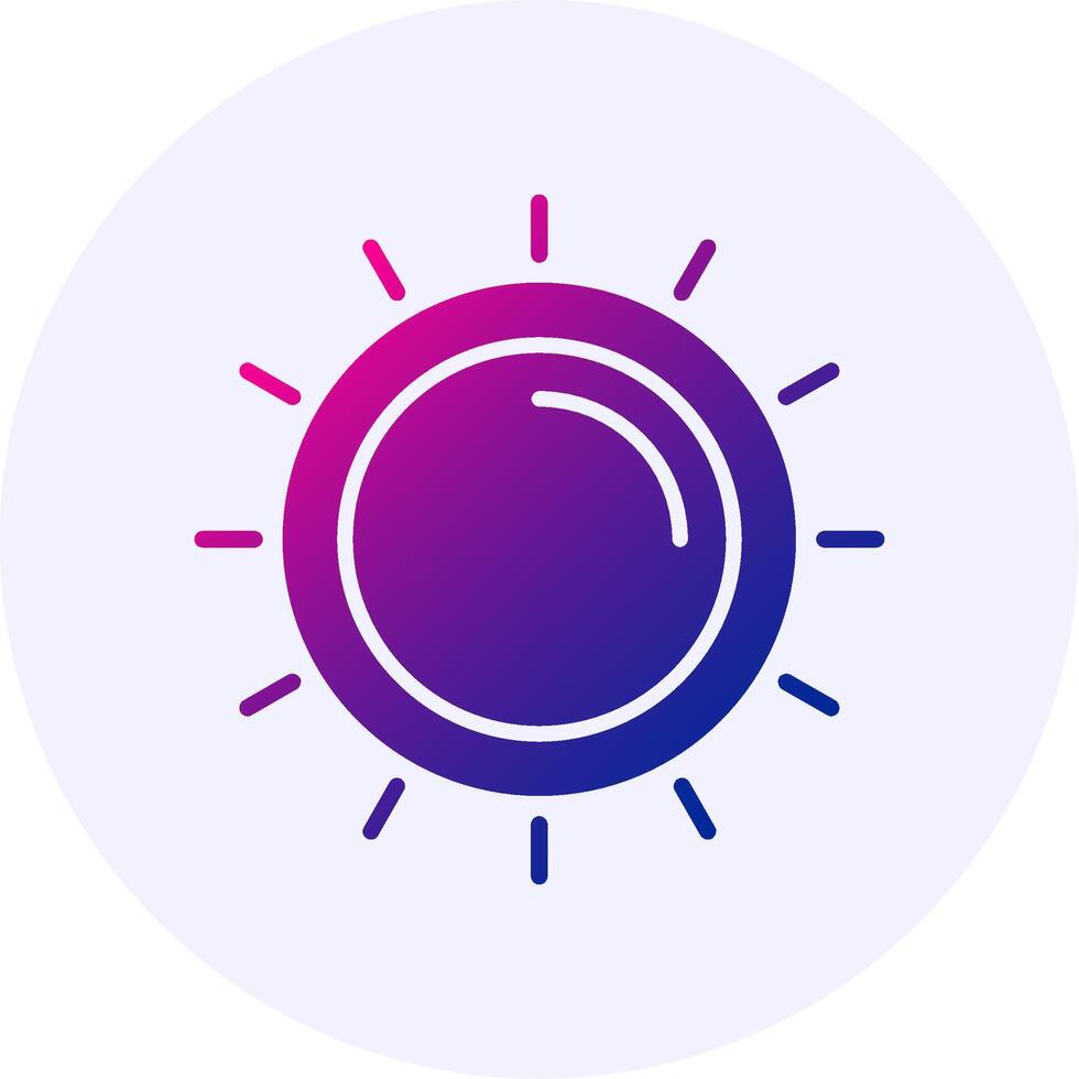 Sun Icon Minimal Gradient Style vector
