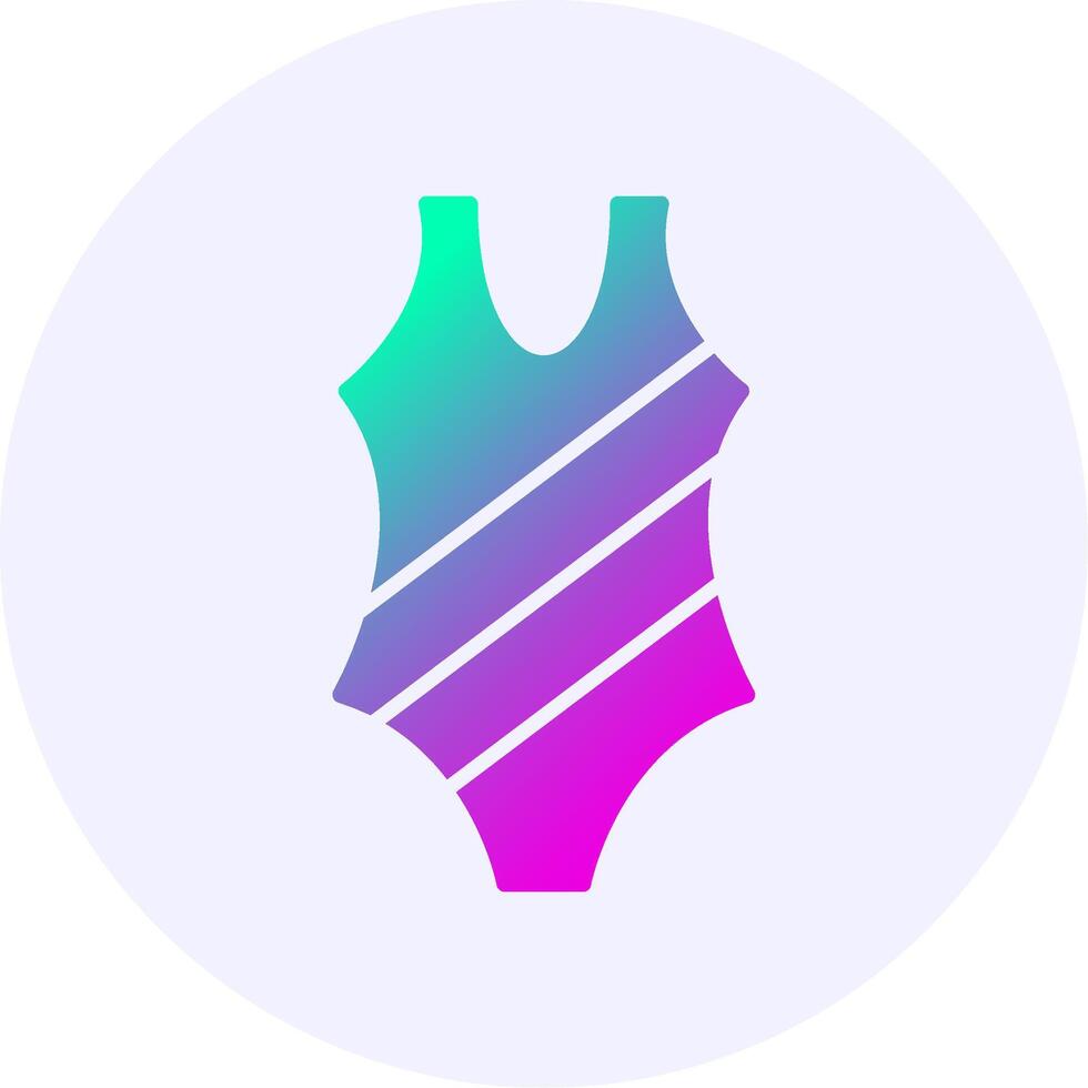 Swimsuit Icon Minimal Gradient Style vector