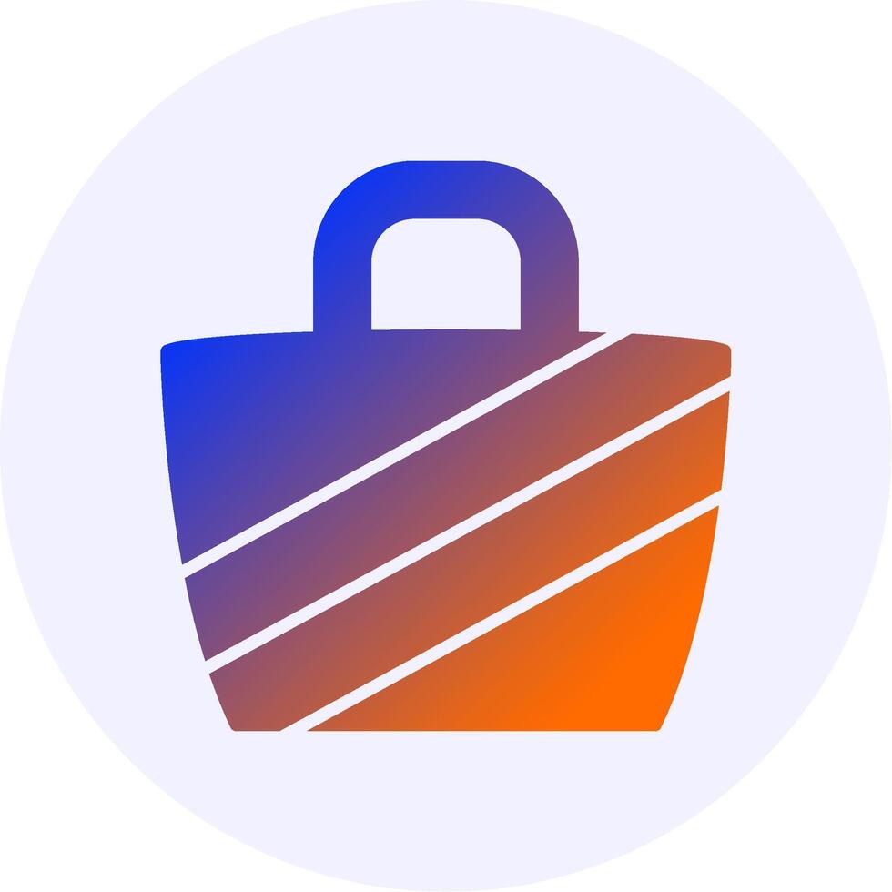 Beach bag Icon Minimal Gradient Style Design vector