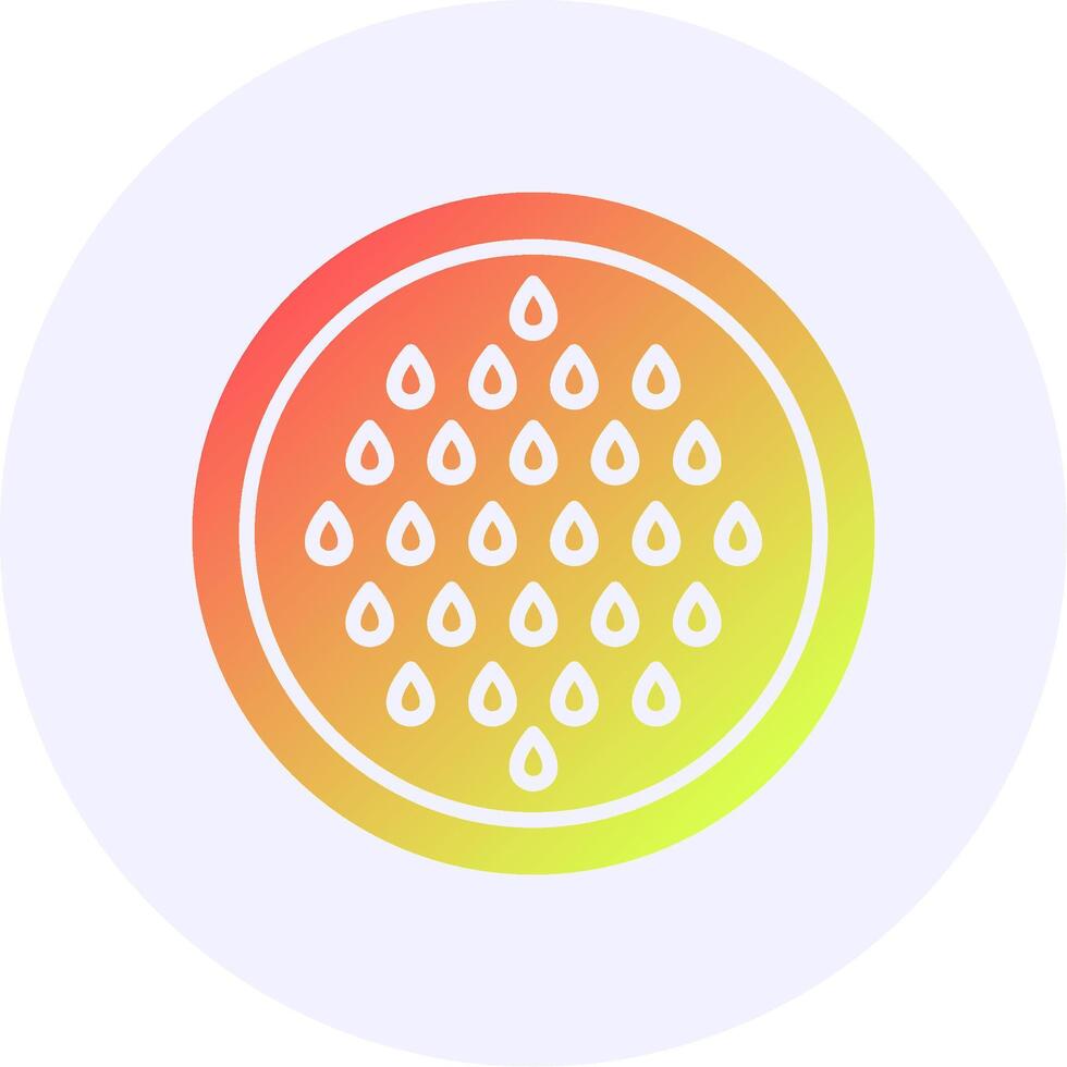 Watermelon seeds Icon Minimal Gradient Style vector
