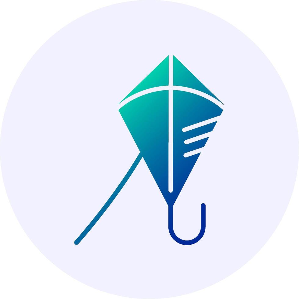 Kite Icon Minimal Gradient Style vector