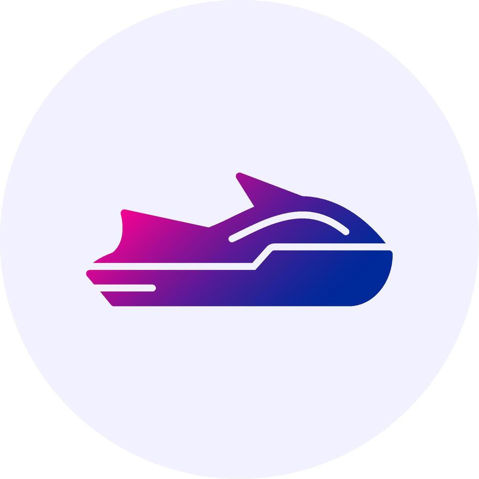 Jet ski Icon Minimal Gradient Style vector