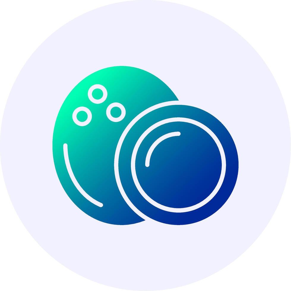 Coconut Icon Minimal Gradient Style vector