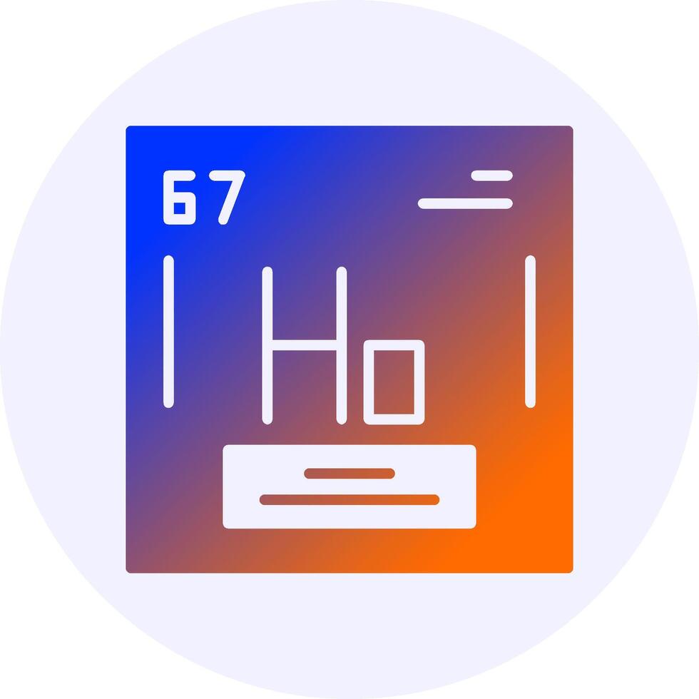 Holmium Chemical Icon Minimal Gradient Style vector
