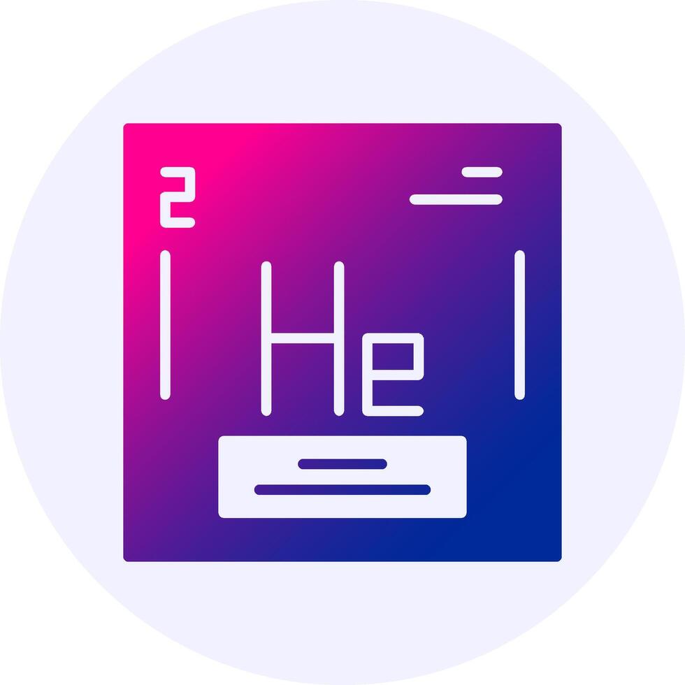 Helium Chemical Icon Minimal Gradient Style vector