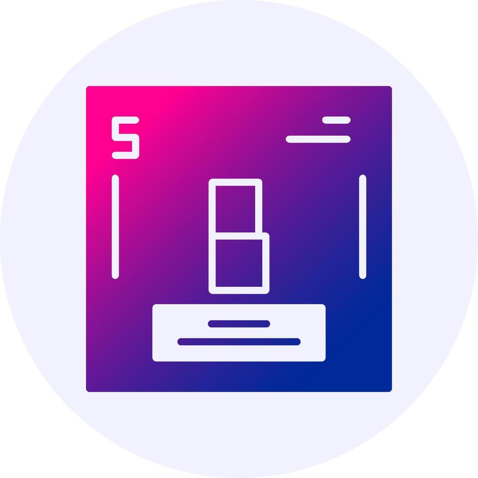 Boron Chemical Icon Minimal Gradient Style vector