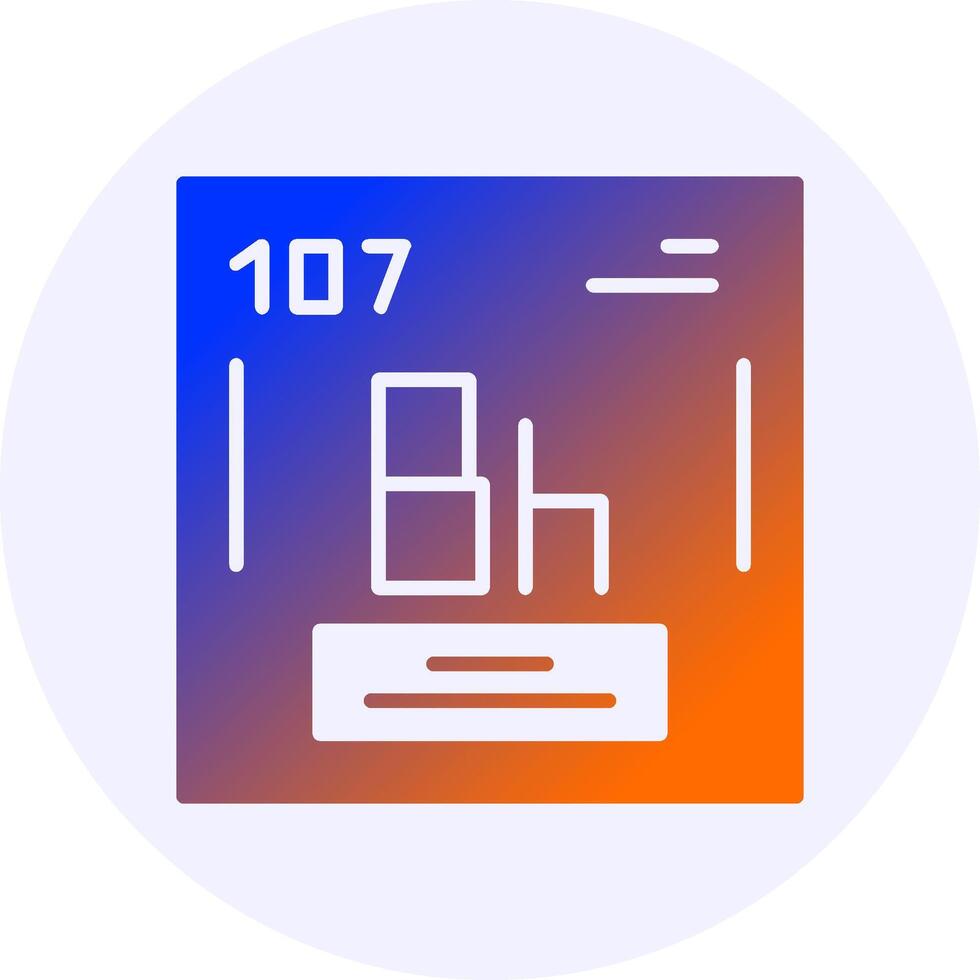 Bohrium Chemical Icon Minimal Gradient Style vector