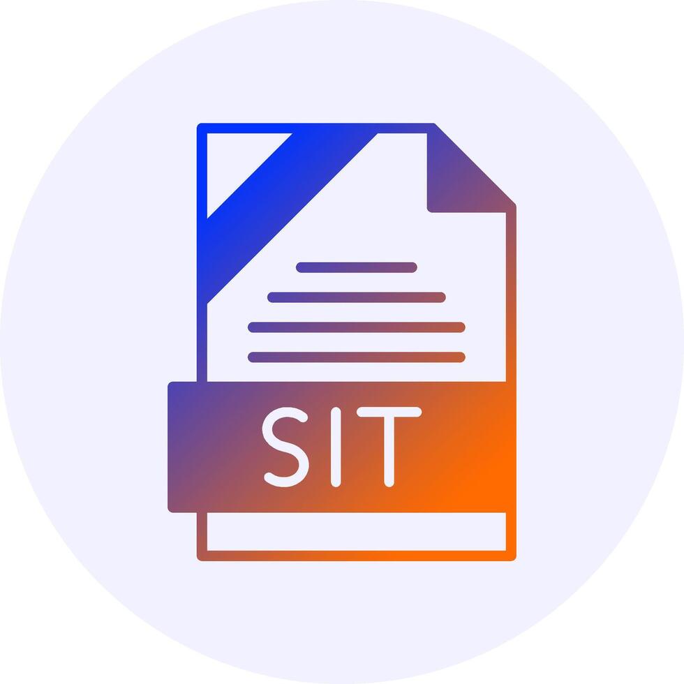 SIT Format Solid Icon Minimal Gradient Style vector