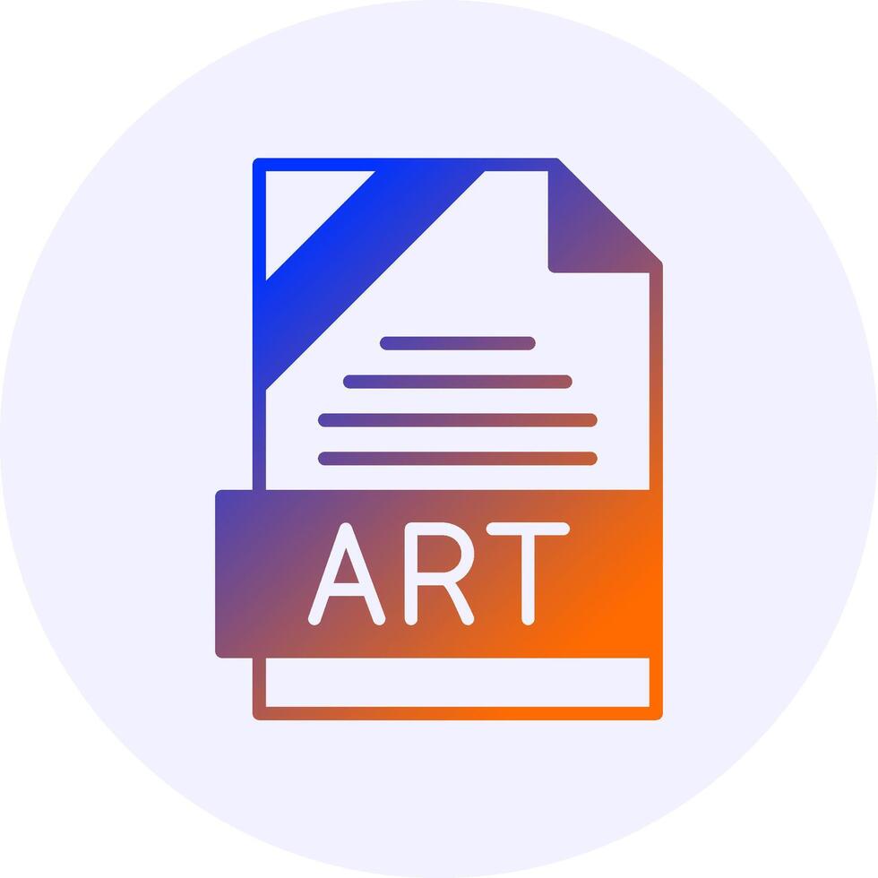 ART Format Solid Icon Minimal Gradient Style vector