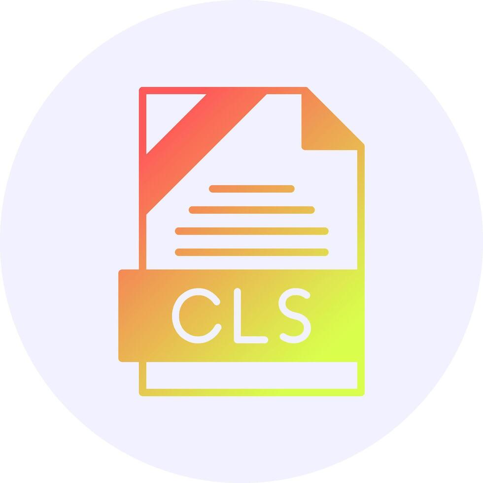CLS Format Solid Icon Minimal Gradient Style vector