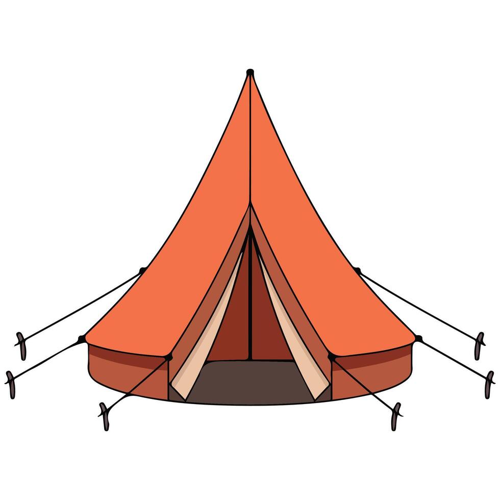 cute desert tent illustration bedouin style home isolated illustration vector