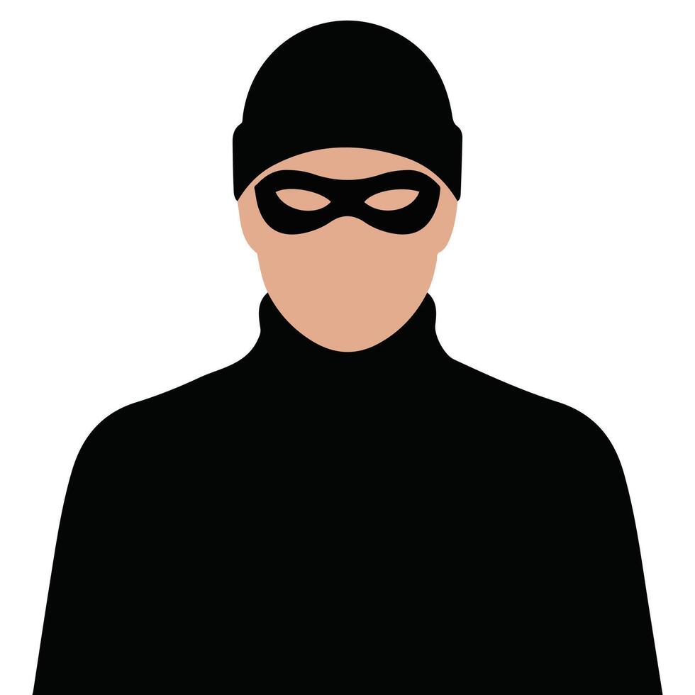 thief criminal logo isolated illustration on white background vector