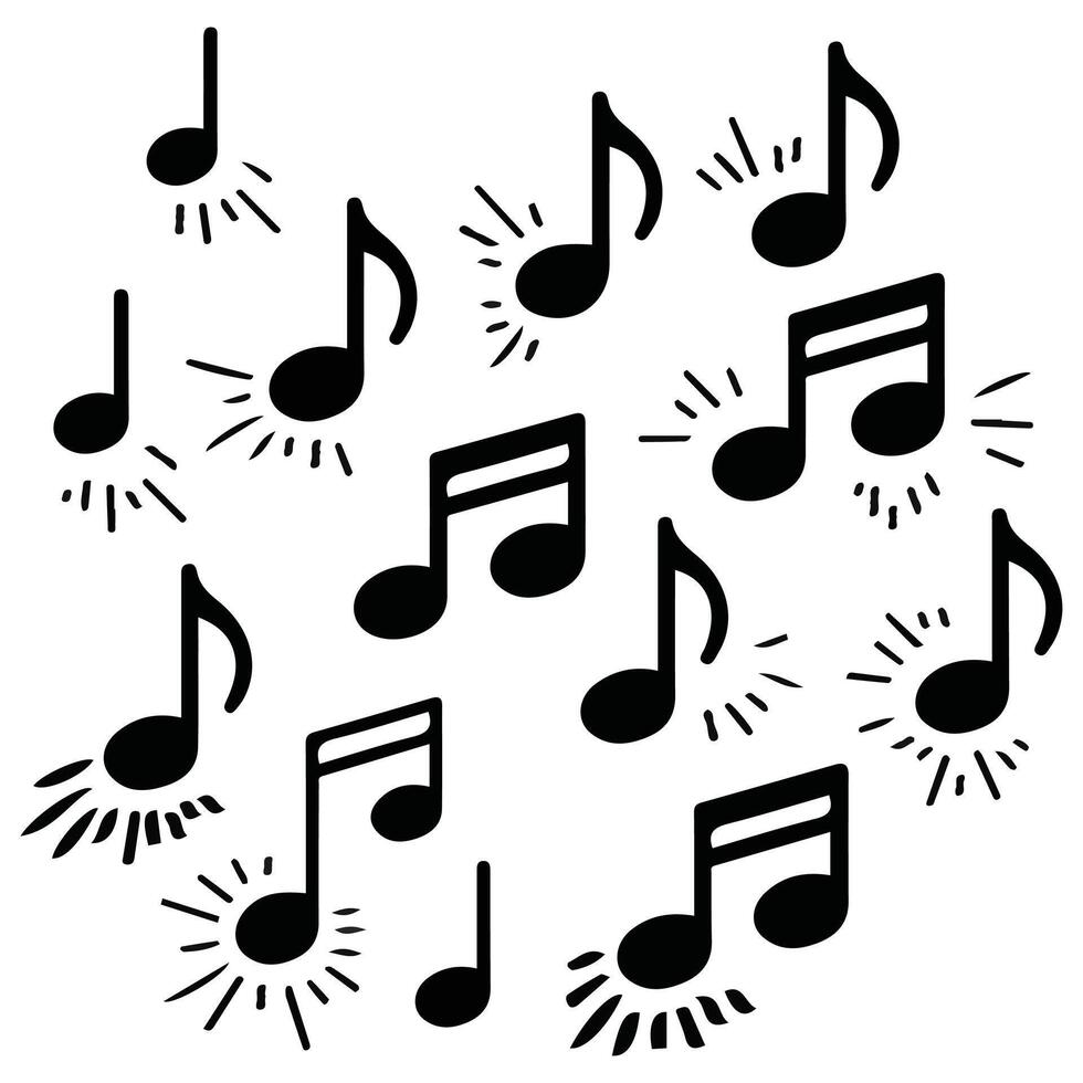 music note icon for audio streaming isolated illustration on white background vector