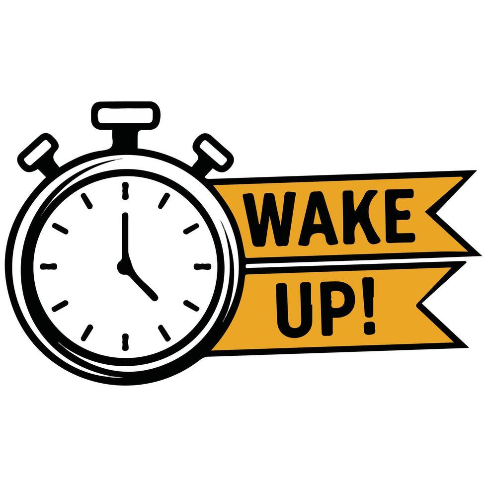 wake up icon good morning illustration isolated on white background vector