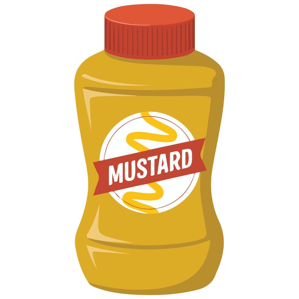 cute funny mustard character isolated illustration on white background vector
