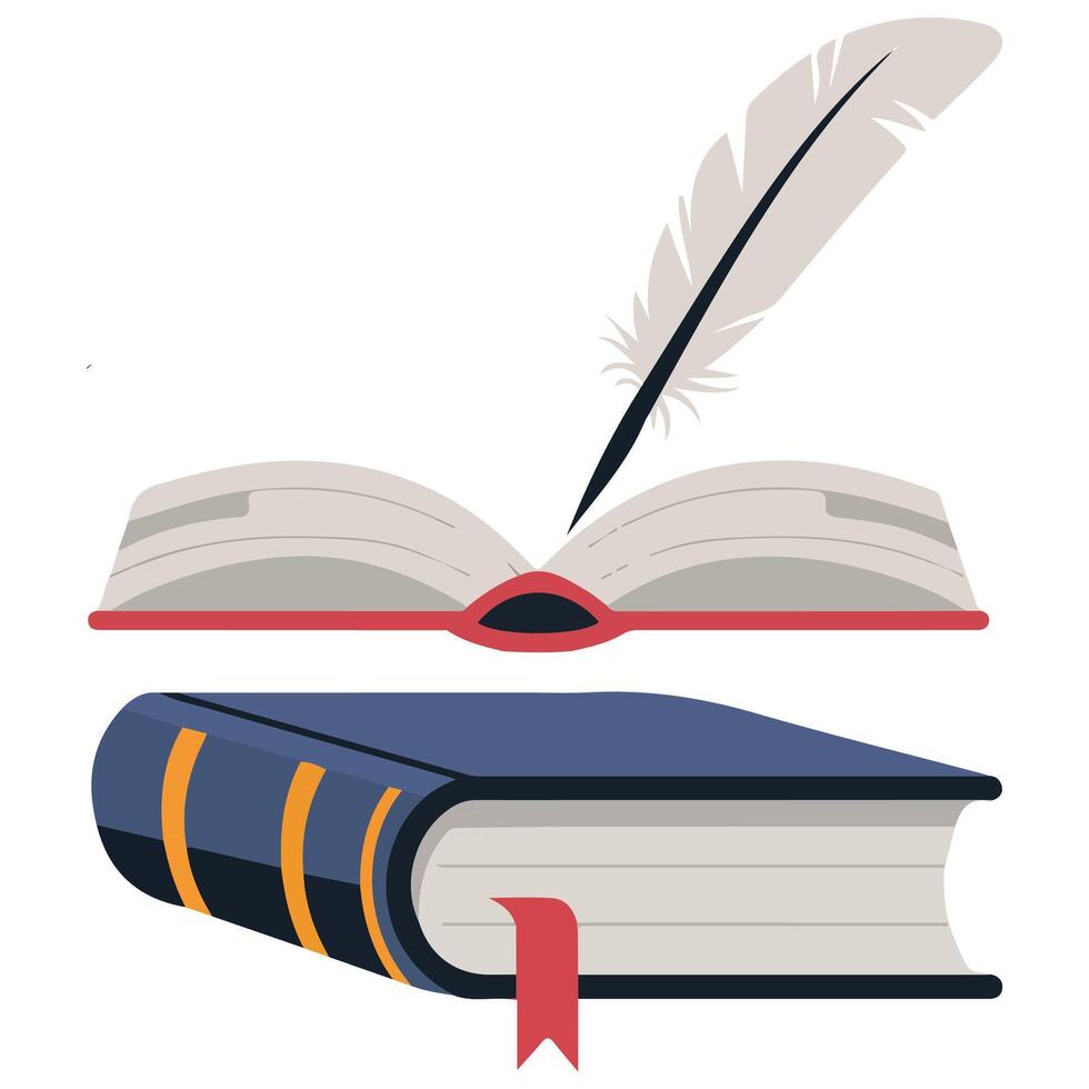 books set back to school isolated on white background vector