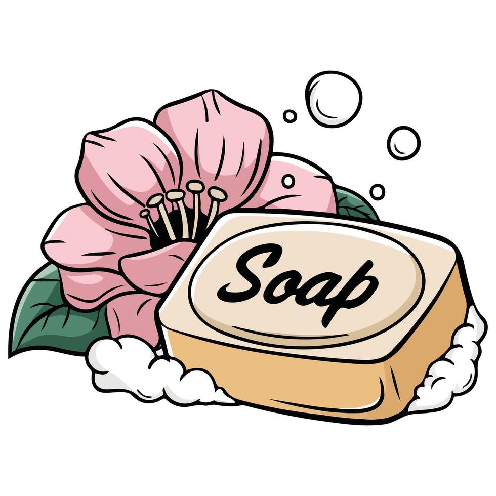 eco soap bars hand drawn isolated illustration on white vector
