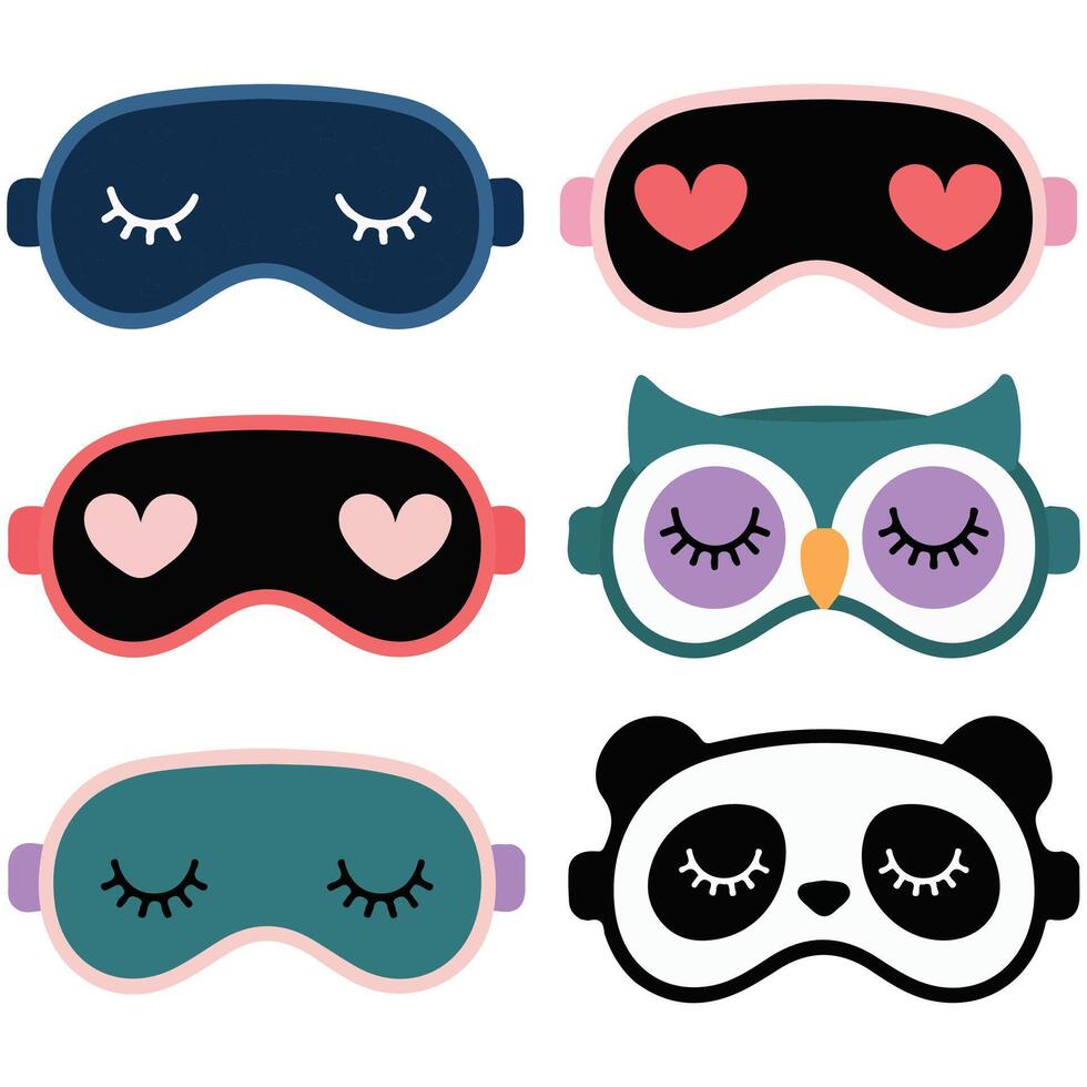 eye mask sleeping night accessory isolated on white vector