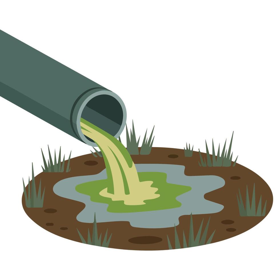 industrial discharge from pipe isolated illustration vector