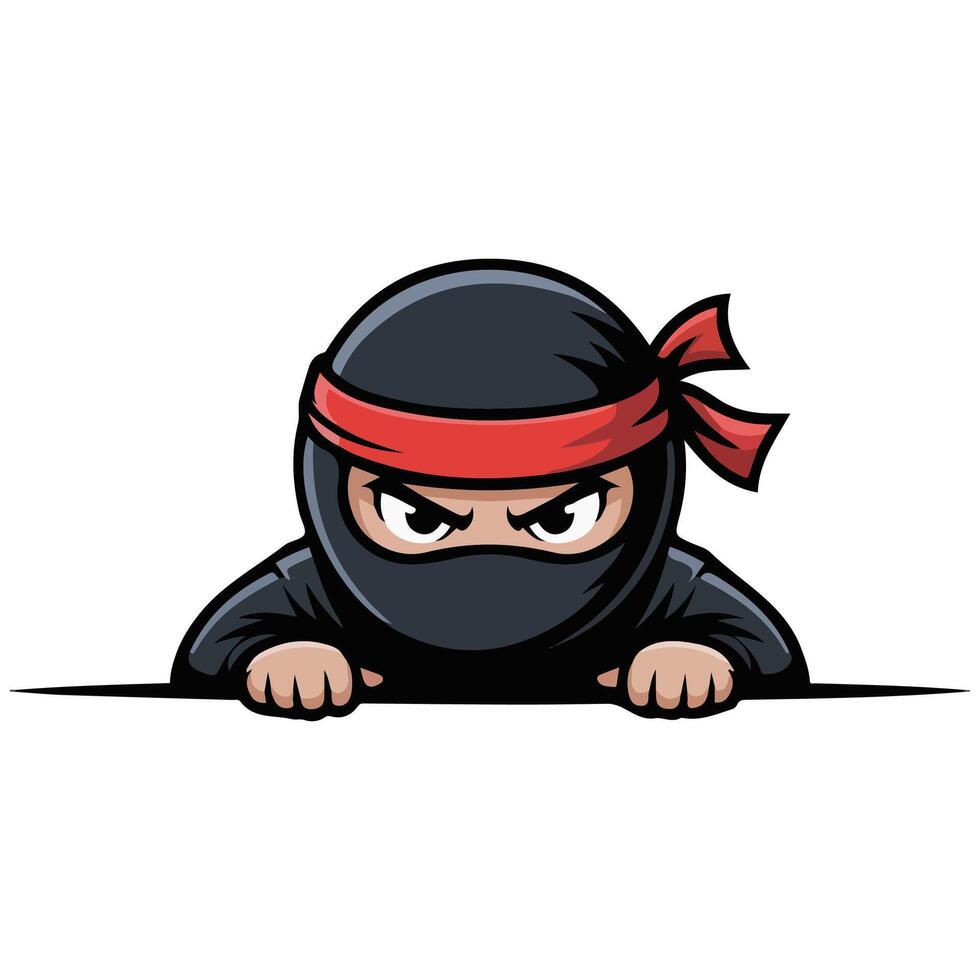 graphic of ninja isolated illustration on white vector