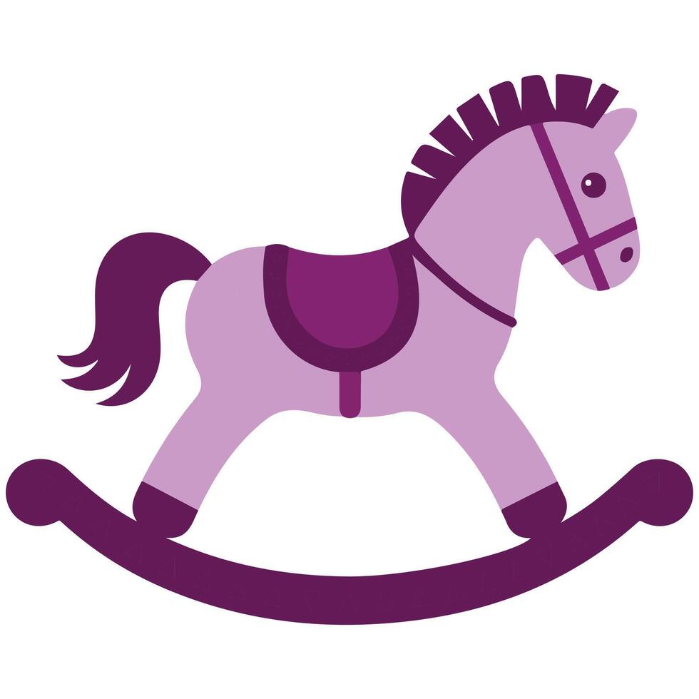 toy blue rocking horse isolated on white vector