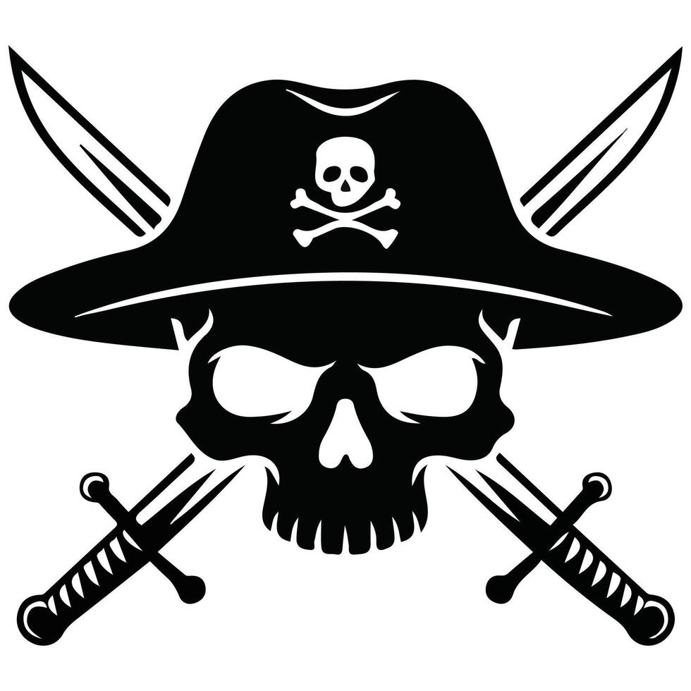 Skull emblem with bone background isolated white background vector