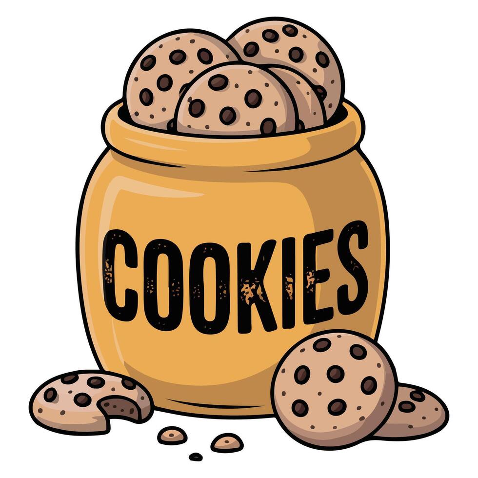 Assorted cookies with sprinkles set isolated white background vector