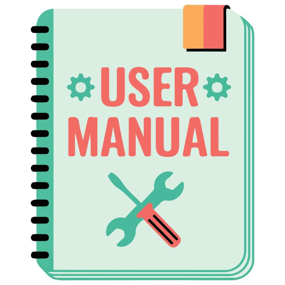 Instruction manual book icon isolated white background vector