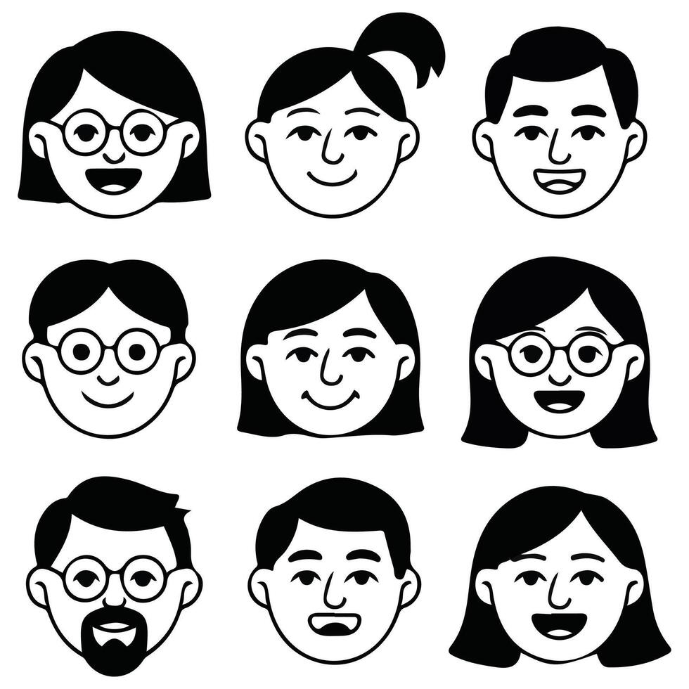 Anxiety depression emotions set isolated white background vector