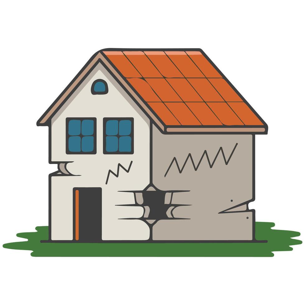 House residence illustration isolated white background vector