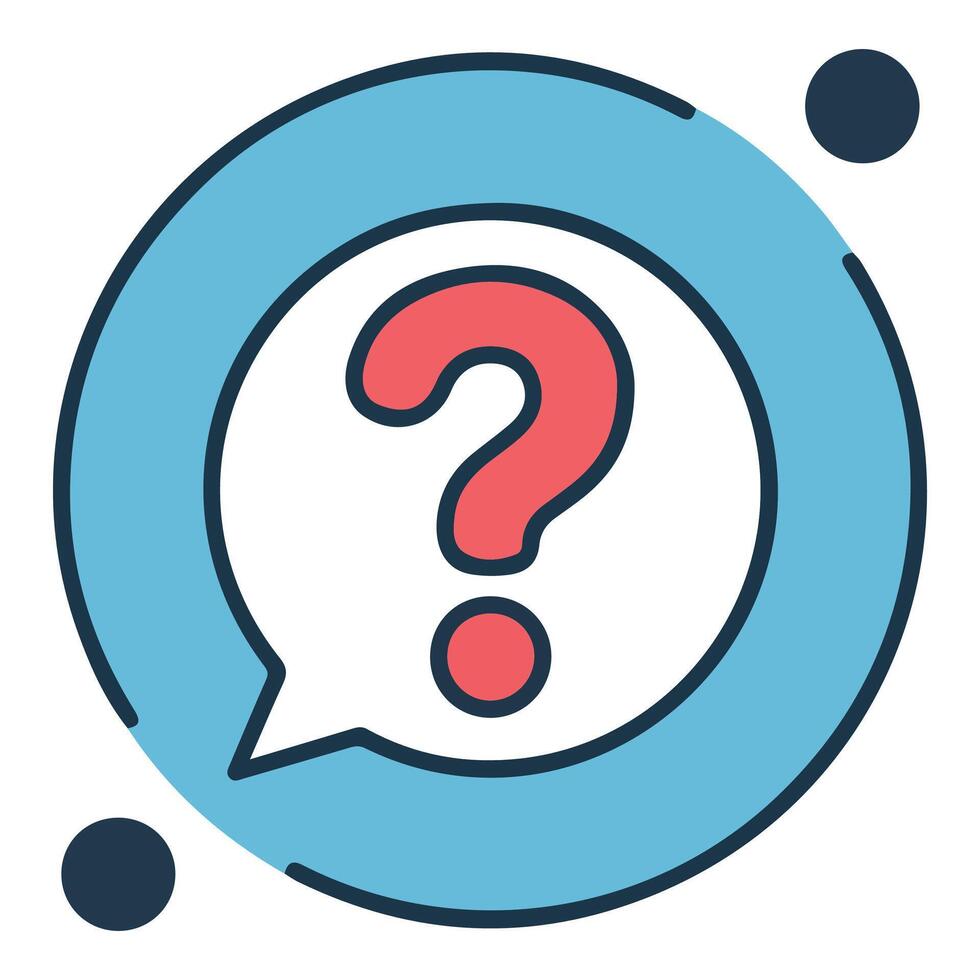 Question mark chat bubble isolated white background vector