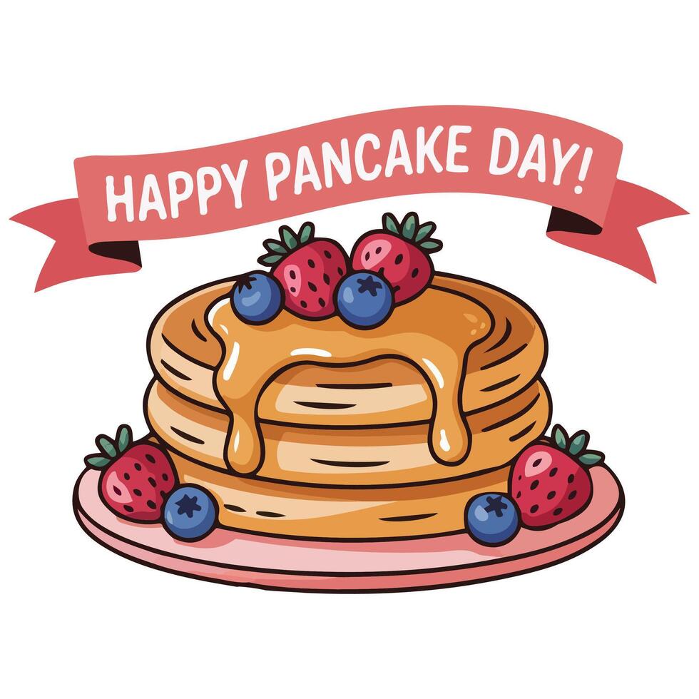 Pancake day banner flags isolated white background vector
