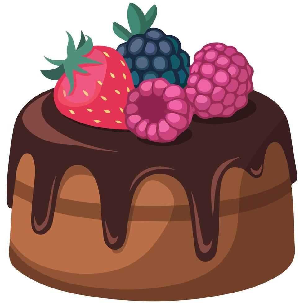 Party cake collection set isolated white background vector